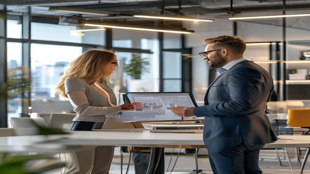 real estate agent presenting a professional slide deck that helps close sales with clients