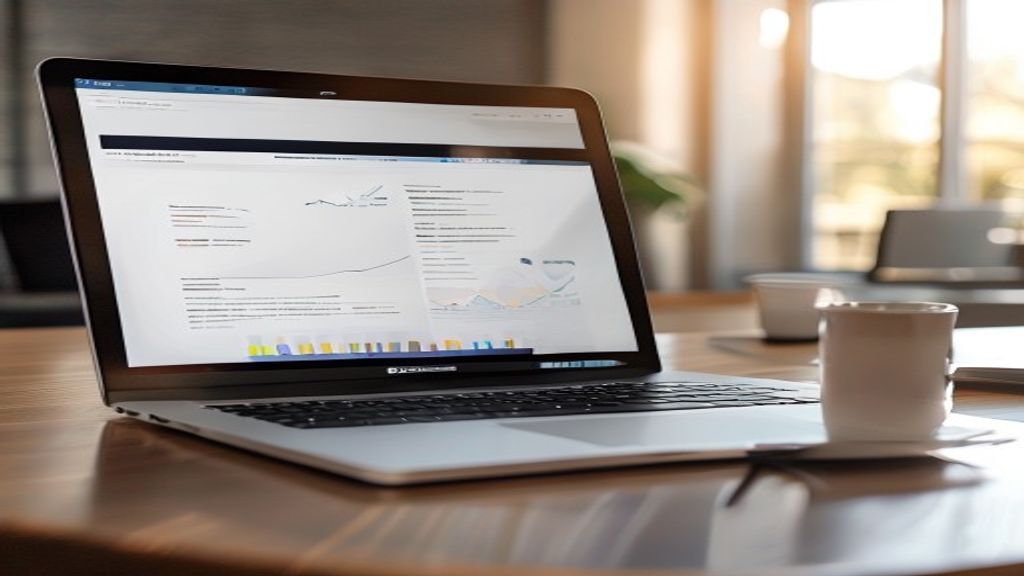 Professional slide design on laptop showing visual hierarchy and clean layout that drives business outcomes