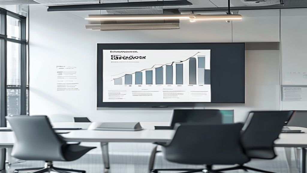 Executive summary slide with visual hierarchy emphasizing key insight prominently