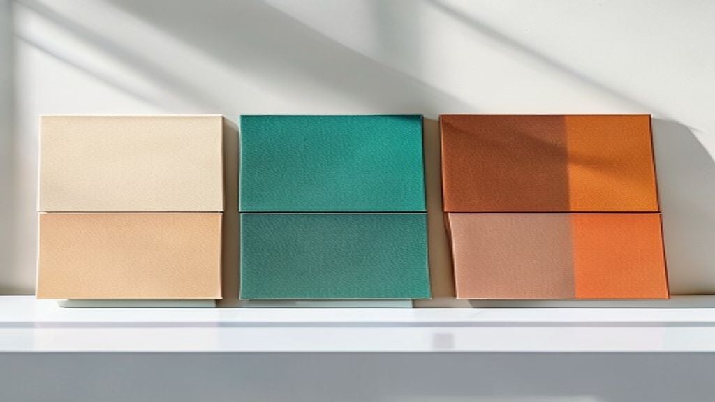 Five professional color palettes for 2026 business presentations displayed side by side
