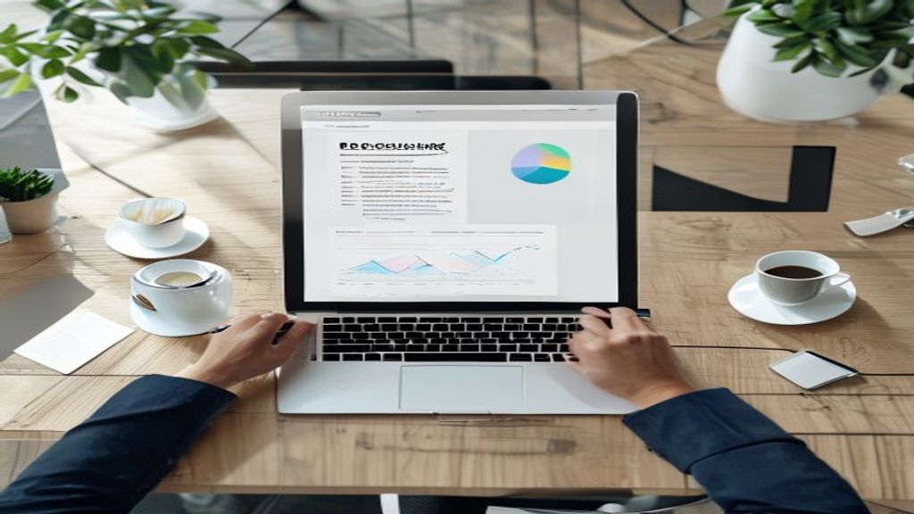 Partner presenting new business idea with focused slide structure